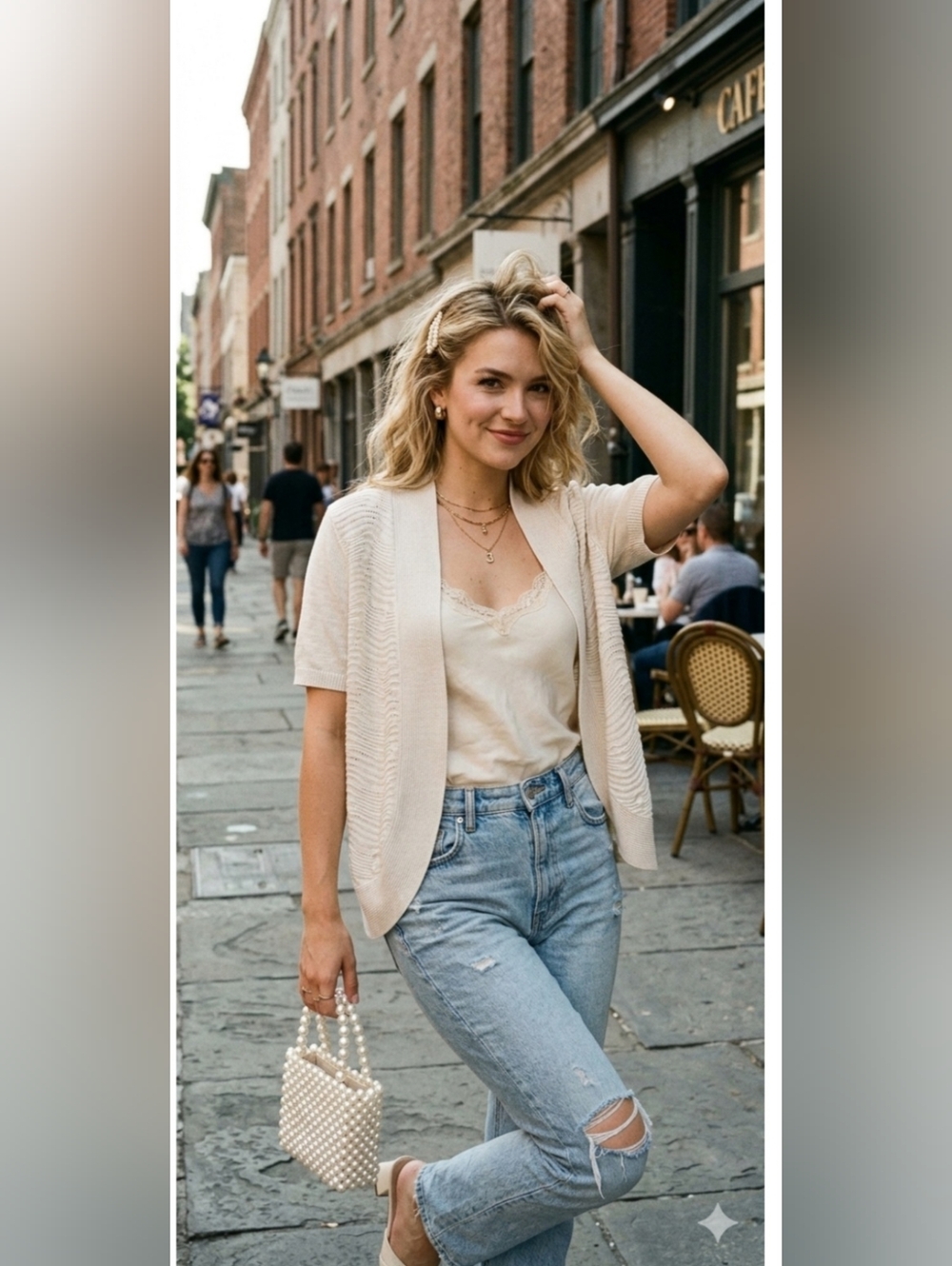 Chico's White Open-Front Cardigan